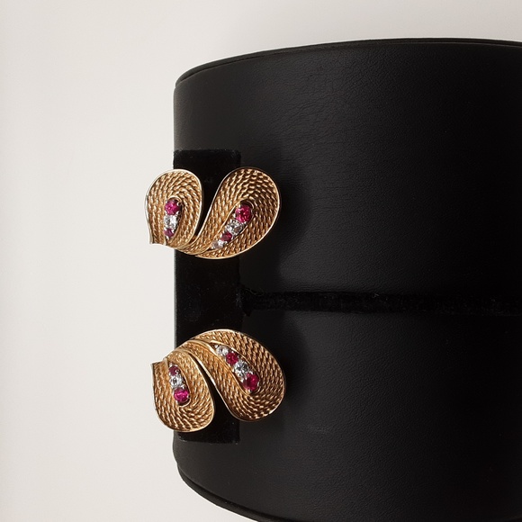 Vintage Marcel Boucher Swirl Clip On Earrings - Excellent Used Condition - Picture 3 of 13